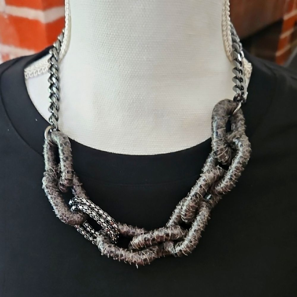 Vintage Leather Knot Necklace